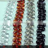 Wholesale Water Droplet Form Faced Beads Loose Crystal Strand/white,red,black,smoky thumbnail-1