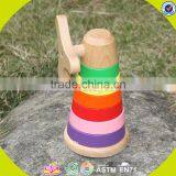 Wholesale Funny Kids Wooden Rainbow Stacking Blocks Toy Wonderful Toddler Wooden Rainbow Stacking Blocks Toy W13D110 thumbnail-1
