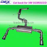 China Stainless Steel 304 Catback for Scirocco Performance Muffler Exhaust Auto Parts thumbnail-3