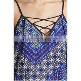 2017 Summer Women Floral Design Chiffon Geometric Maxi Dress HSm9121 thumbnail-4