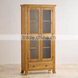 Rustic Oak Wood TV Unit With 2 Doors With Good Design and 100% Solid Oak Wood Furniture thumbnail-2
