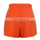 Fashion Woolen Winter Wide Leg Ladies Short Pants in Orange thumbnail-2
