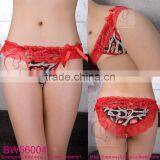 Sexy Photos of Sexy Red Thong g String With Lace & Bow thumbnail-1