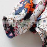 2015 Latest Hot Sell European Summer Hot Sale Flower Style Shirt Women Tee Shirt thumbnail-5