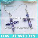 21018 Cross Drop Earring thumbnail-1