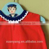 New Design Wholesale Lovely Red Kids Clothes Baby Dress Pictures Frock Girls Baby Dress thumbnail-2
