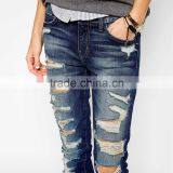 Woemen Cool Front Ripped New Style Fashion Girls Jeans thumbnail-3