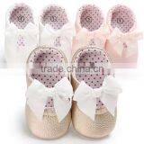Wholesale Shoes Baby Moccasins Soft Bow Tie Princess Cute Fancy Baby Grils Shoes thumbnail-1