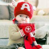 TC17007 New Arrival Cute Baby Winter Hat Scarf Gloves Sets High Quality Knitted Scarf Beanie Gloves Set Wholesale thumbnail-3