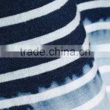 The Freshman Dip-dyed Light-blue and White Wholesale Striped T-shirt thumbnail-3