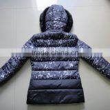 Women Fake Fur Hood Polyester Microfiber Padding Winter Jacket thumbnail-2