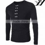 Men Long Sleeve Polo Shirt With Button thumbnail-3