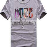 New Design Comfortable Short Sleeve Organic Cotton Casual T Shirt Heat Transfer Tees thumbnail-4