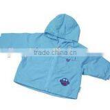 Latest Hooded Design Cartoon Cheap Brand Plain Blue Baby Coat thumbnail-1