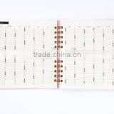 2017 Full Color Spiral Notebook Custom Hardcover Diary Planner With Gold Wire thumbnail-3