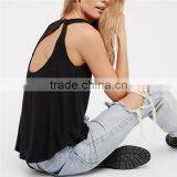 Hot Sale Stylish Sleeveless Soft Back Neck Blouse Designs Photos thumbnail-4