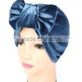 India Arabian Muslim Headscarf Ladies Thin Velvet Activities Bow Bow Fast Selling thumbnail-4