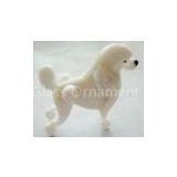 White Handmade Glass Dog Animals Figurine For Children Gift