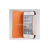 Wallet Style PU Leather Stand Case With Diamond Button for IPhone 5/5S thumbnail-2