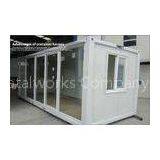 Prefab Movable Assembled Glass Prefab Homes / Steel Modular Store With Glass Curtain thumbnail-1