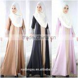 Lace Patched Muslim Dress/dqglan Muslim Islamic Arabian Middle East Abaya Kaftan Dresses/fancy dl Islamic Muslim Dress