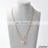 Natural champagne stone pendant necklace fashion gold necklaces minimalist necklace