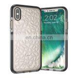 Diamond Pattern Lightweight Anti Drop Soft TPU + TPE Buffer Bar Back Cover Case for iPhone X