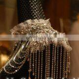 High Quality Stunning Shining Crystal Wrap For Bride High Neckline Shoulder Shawl thumbnail-5