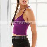Many Colors Avaliable Plain Halter Neck Crochet Back Sleeveless Crop Top for Women thumbnail-3