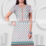 Collection Fancy Design Printed Cotton Multi Colored Kurits for Womans & Girls Wear thumbnail-1
