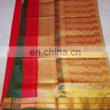 Women's Dress Indian Saree Zari Work Pallu Silk Sari Wedding Dress thumbnail-5