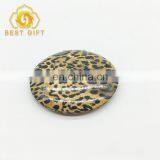 Cheap Custom Large Pretty Leopard Printing Round Compact Mirror