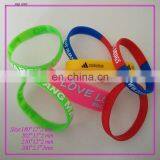 Personalized Debossed Ink Filled Silicone Wristband