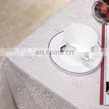 2019 High Quality Printing Tablecloth Jacquard White Rectangle Banquet Party Home Wedding Church Table Cloth With Flower Pattern thumbnail-4