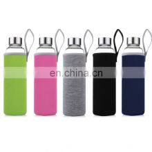 550 ml Portable Glass Water Juice Bottle With Tea Infuser Protective Carry Bag Drinking Filter in Home Outdoor Travelling thumbnail-2