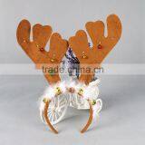 Wholesale Design Christmas Party Small Bell and LED Ornament Antlers Headband thumbnail-5