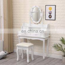 Make Up Dressing Table With Mirror And Stool For Room Furniture thumbnail-1