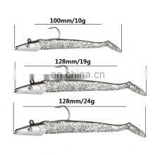JOHNCOO Jig Head Lure Fishing Lure Soft Bait 1pcs 128mm 19g Wobblers Carp Fishing Soft Lures Silicone Bait Seabass thumbnail-5