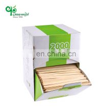 Yada Eco box packaging 140mm wooden coffee stirrer stick beverage wooden coffee stirrer