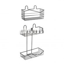 Wholesale Hot Sales Wall Mounted Kitchen Bathroom Storage Organizer Metal Wire Rack Hanging Basket Set