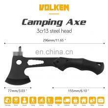 New Outdoor Multi-purpose Open Mountain Axe With Hexagon Board Hand and All Black Rubber Handle Fire Axe thumbnail-3