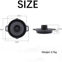 Hot Selling Nonstick Cookware Pre-seasoned Turkey Roasting Pan Cast Iron Chicken Roaster for Thanksgiving thumbnail-3