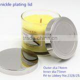 74mm Shiny Nickle Candle Lid thumbnail-1