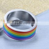 New colorful rings smart mood rings silver smart ring stainless steel ring gay men ring