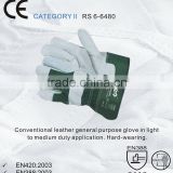 RS SAFETY Hand gloves for construction work and assembly in rigger Cow split leather gloves