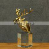 Zinc Alloy Deer Head Ornaments Golden Plating thumbnail-3