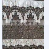 2016 New Floral Print Eyelash Fringe Sexy Figure Showed Lace Fabric Long Sleeves Dress thumbnail-1