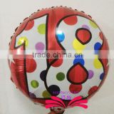 18 inch NO 18 foil balloon