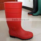 work pvc boots with steel toe and steel plate