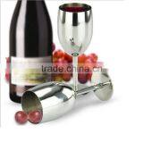 stainless steel chrome wine drinking cup for bar set accessories